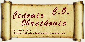 Čedomir Obretković vizit kartica